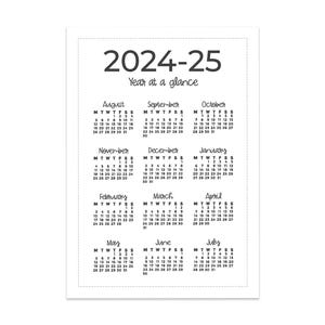Foglio di adesivi a pagina intera per l'anno accademico 2024-2025 - Adesivo grande per diario - Adesivo per registro futuro 24-25