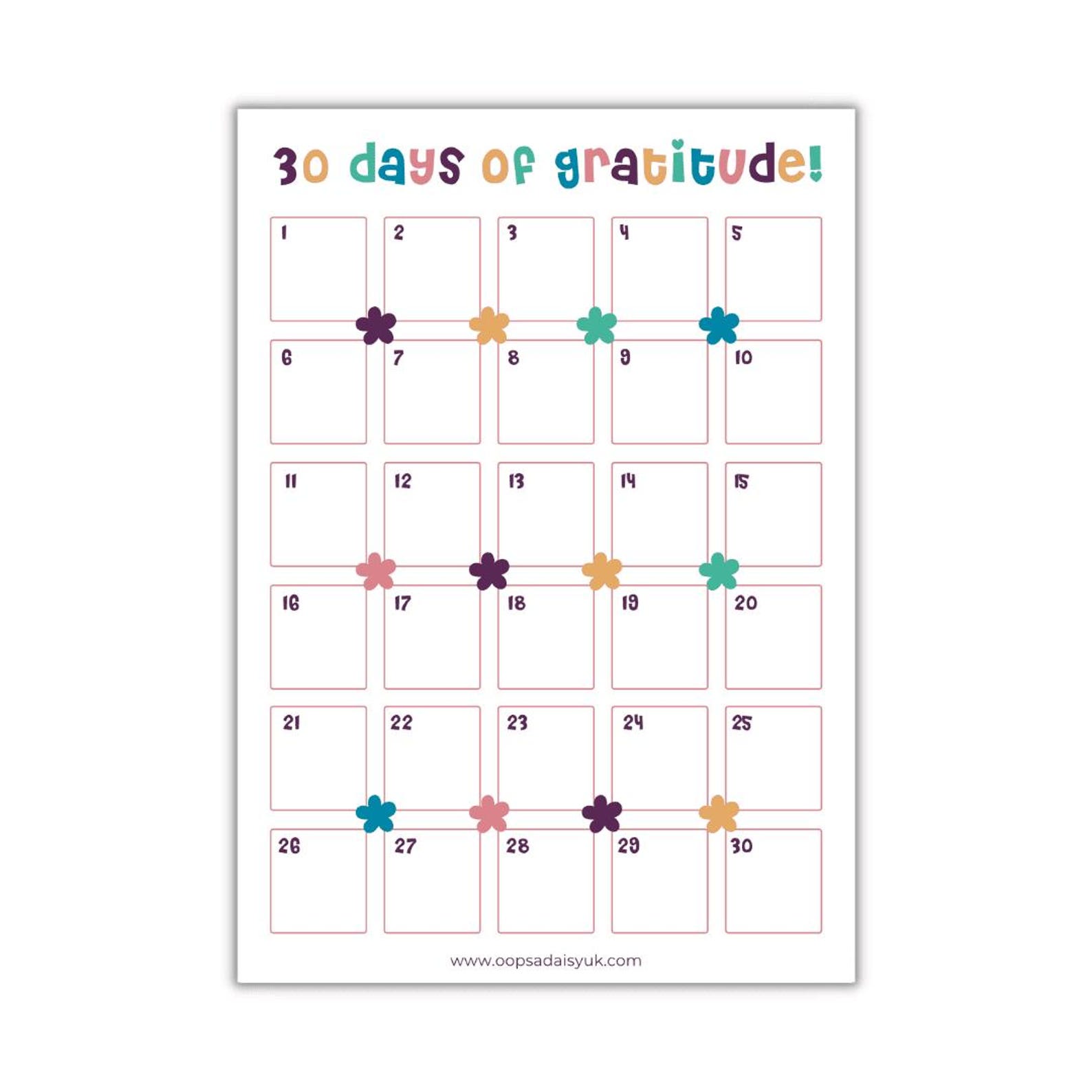 30 Days of Gratitude - Journal Printable - Etsy Canada