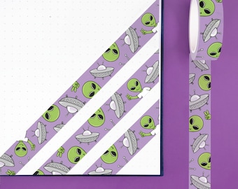 Alien / UFO Washi Tape - Journal / Planner Washi Tape