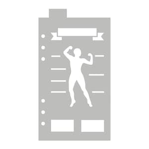 Body Measurement / Fitness / Weight - Classic A5 Journal Stencil - Flexible Planner Stencil Template