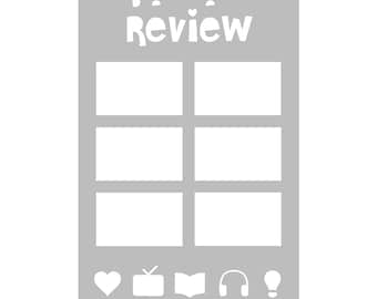 Análise - Estêncil Super Fácil para Diário - B5 - Modelo de Estêncil para Layout de Página Inteira