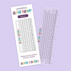 Universal Journal Grid Guide Ruler - With Spaces