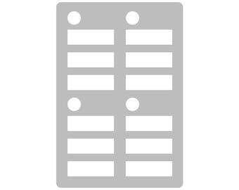 Meal / Menu Planner - Super Easy Journal Stencil - A5 - Full Page Layout Stencil Template