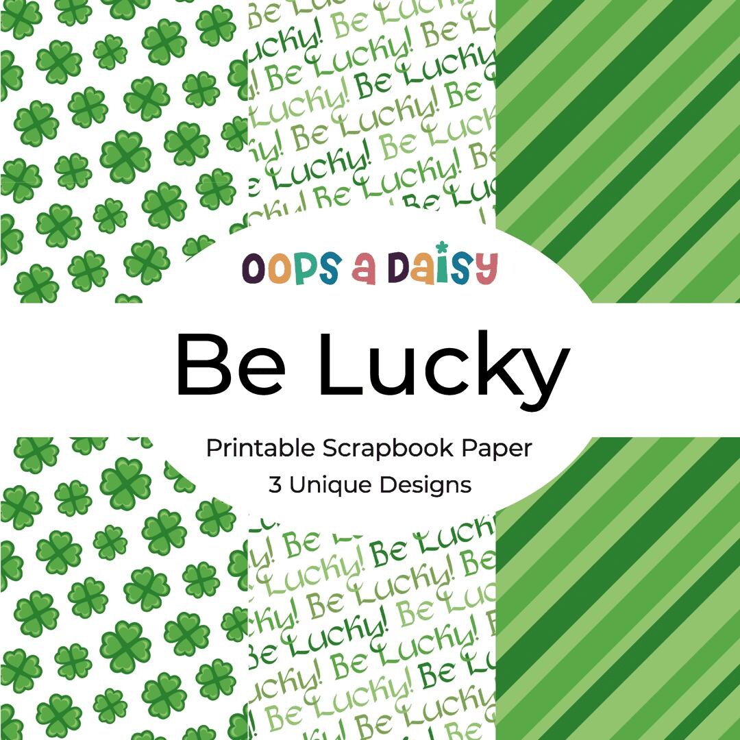 Be Lucky - Pattern Printables - Digital Download - Etsy