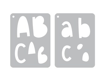 Blossom Schrift - 5 cm Alphabet & Zahlen - Pocket Journal Schablonen