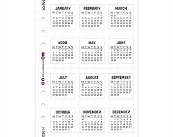 Stickers maandkalender 2026 - A5-stickervel - wit