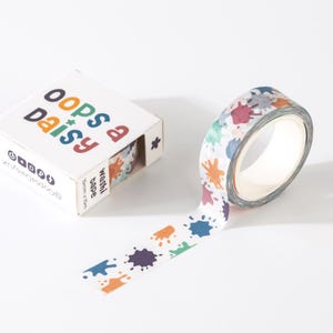 Washi-tape met verfspetters