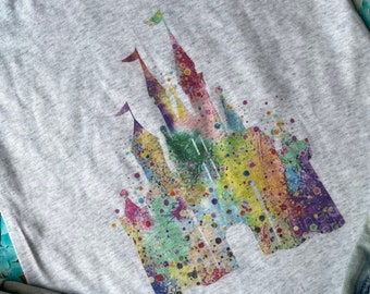 Disney tank // Disney castle tank // Watercolor Disney Castle