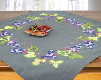 Tablecloth Kit for Cross stitch Embroidery Schafer "Grape" 7017