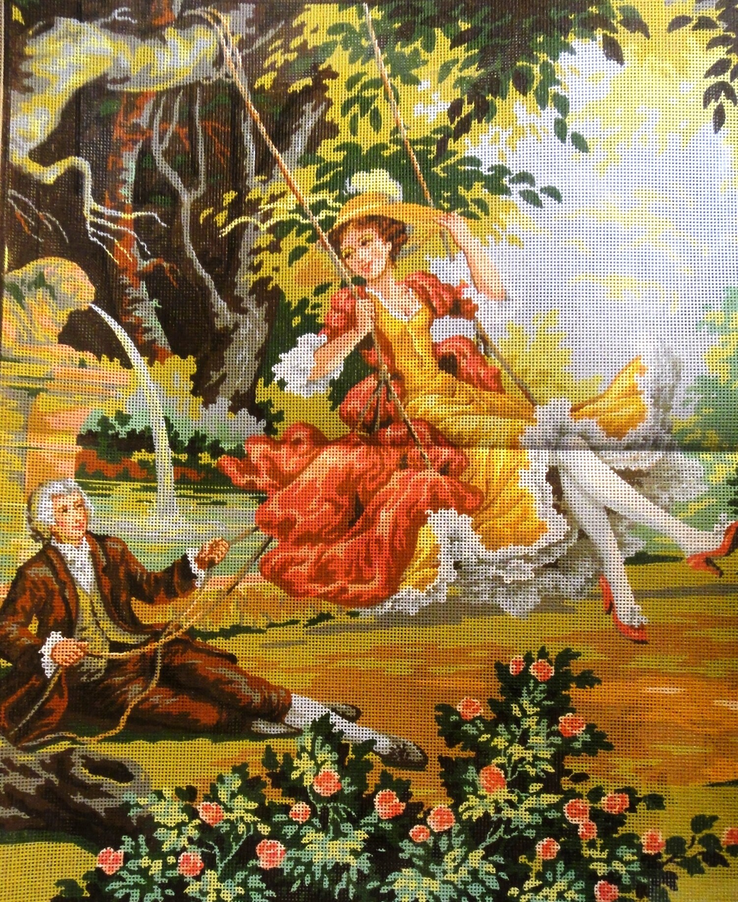 Swing Printed Canvas for Cross Stitch Tapestry Embroidery Diamant