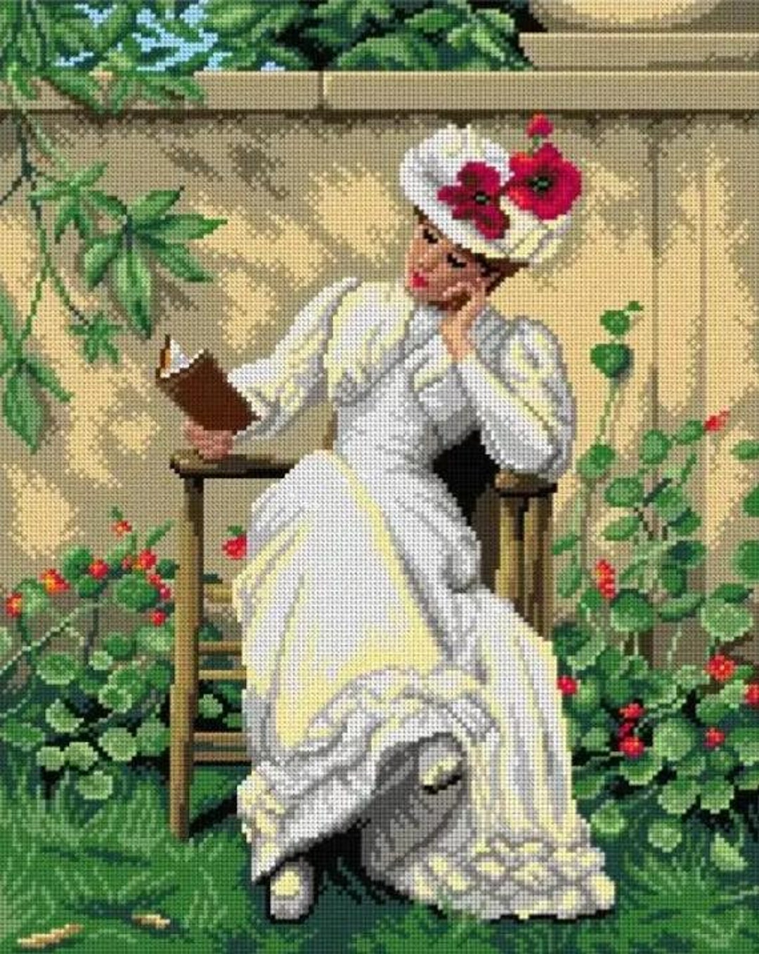 Printed Canvas for Cross Stitch Tapestry Gobelin Embroidery