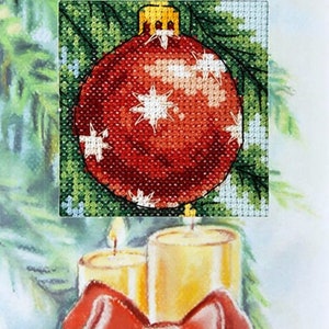 Christmas Décor Printed Cross stitch kit for Greeting Card - Orchidea 6244