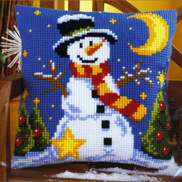 Snowman IV Front Cushion Cross stitch kit for Pillow - Vervaco 1200/974