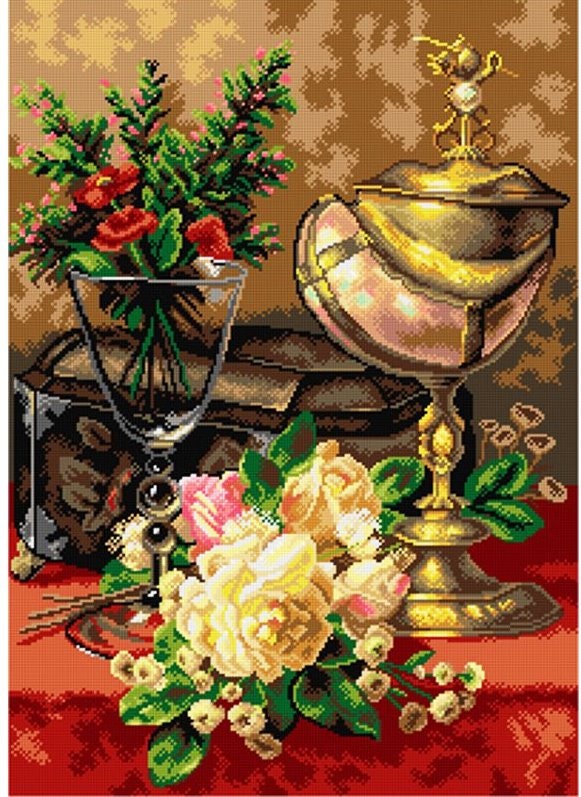 My Friend Printed Canvas for Cross Stitch Tapestry Gobelin Embroidery  Orchidea 3342F
