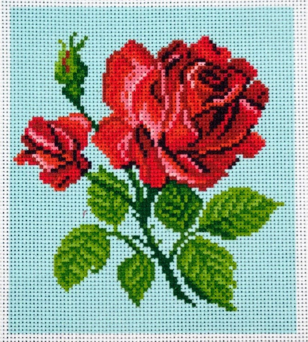 Printed Cross Stitch Canvas for Embroidery Collection Etsy