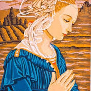Printed Needlepoint Tapestry  Canvas Collection D&#39;art &quot;Madonna&quot; 6034