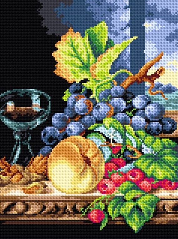Printed Canvas for Cross Stitch Tapestry Gobelin Embroidery 