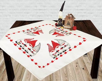 Three Gnomes Tablecloth Kit for Counted Cross Stitch Embroidery Duftin 8163