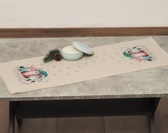 Kit De Broderie Chemin De Table Marguerites - Tissu Imprimé 40x100 Cm, Fils, Aiguilles Inclus - Pour Débutants Et Confirmés - 7