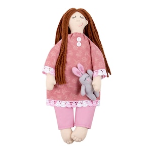 Kit for sewing Miadolla Collectible Doll Make Your Toy "Girl with a Bunny" D-109