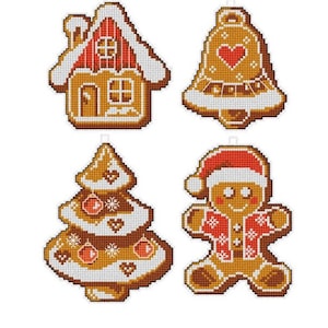 Counted Cross Stitch kit with plastic canvas Orchidea &quot;Ginger Christmas&quot; 7662