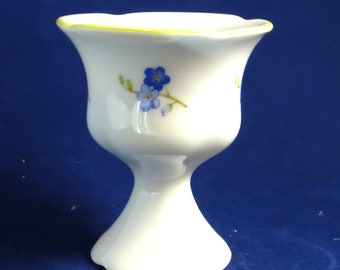 Egg cup, Blue Flowers, Leander, Bone China Porcelain