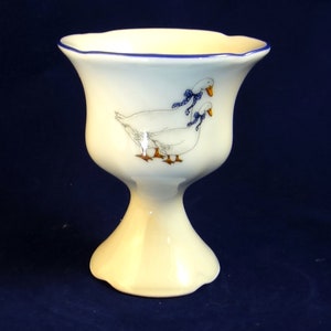 Egg cup with leg, Geese, Bone China Porcelain Leander