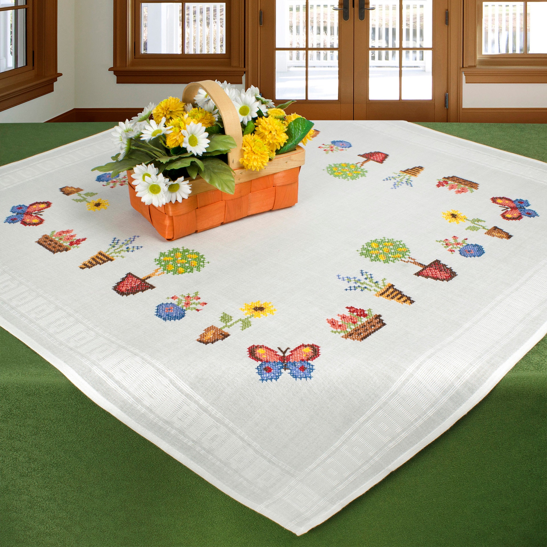 クロスステッチ刺繍用サマーテーブルクロスキット Schaefer 6838