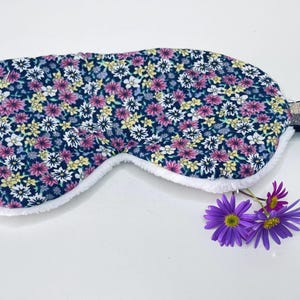 Night mask, travel mask, purple flower rest mask