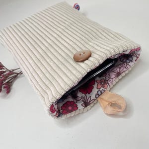 Stoffen etui voor mobiele telefoon (max. 8,5 cm breed)