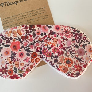 Masque de nuit, masque de voyage, masque repos petites fleurs
