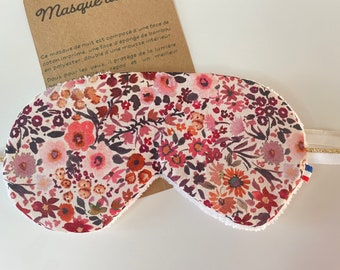 Masque de nuit, masque de voyage, masque repos petites fleurs