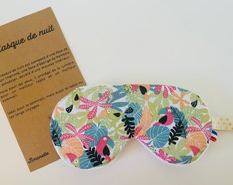 Night mask, travel mask, macaw rest mask