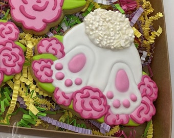 Floral Bunny Butt Cookie Cutter, Easter Cookie Cutters