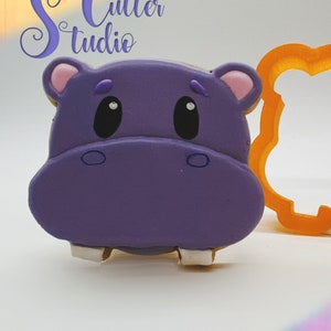 Hippo Head Cookie Cutter: Safari Jungle Animal Fondant Cutter