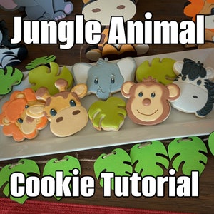 Jungle Animal Cookie Decorating Tutorial