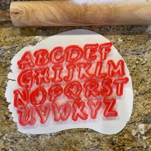 Mini Alphabet Cookie Cutters: 2-Inch Letter Fondant Cutters