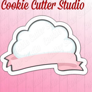 Cloud Plaque Cookie Cutter: Baptism Fondant Cutter