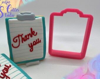 Clipboard Cookie Cutter TCK52124 Back to School Cookie Cutter 3D Printed Cookie Cutter