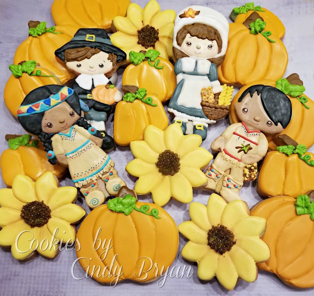 Pilgrims and Indians Cookie Cutters, Thanksgiving Cookie Cutters Etsy