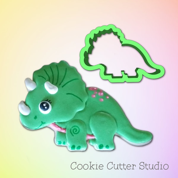 Triceratops Cookie Cutter, Dinosaur Cookie Cutter