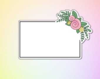 Floral Rectangle Plaque Cookie Cutter