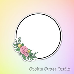 Floral Circle Plaque Cookie Cutter