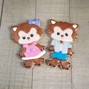 Werewolf Boy & Girl Cookie Cutters, Halloween Cookie Cutter
