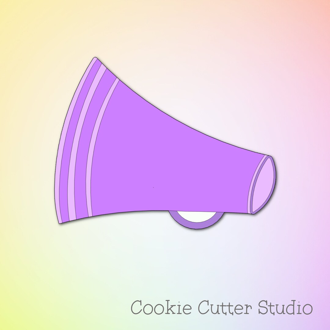 Megaphone Cookie Cutter, Cheer Megaphone Cookie, Cheer Cookie Cutters