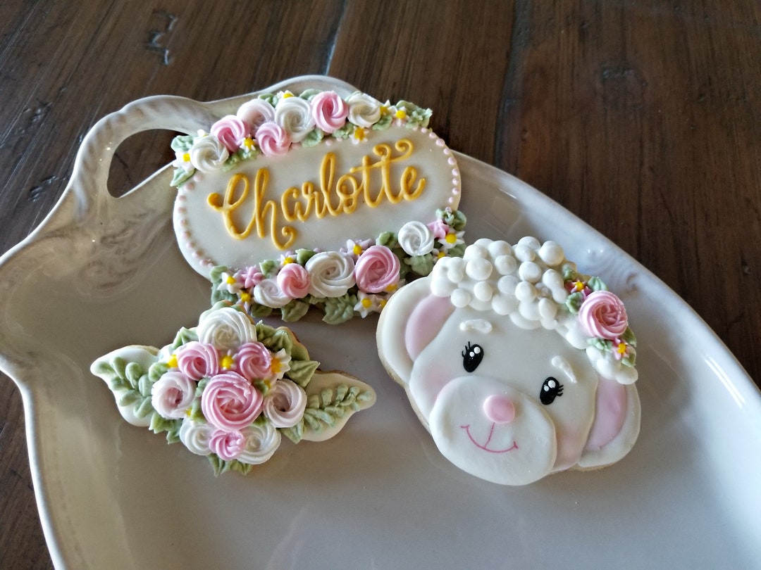 Floral Plaque Cookie Cutter, Baptism Cookie Cutter Etsy