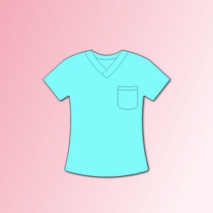 Scrub Shirt Cookie Cutter, Medical  Cookie Cutters