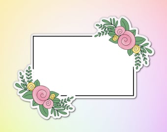 Floral Rectangle Plaque Cookie Cutter