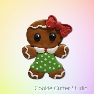 Gingerbread Girl  Cookie Cutter, Christmas Cookie Cutter