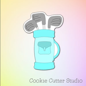 Golf Bag Cookie Cutter: Food Safe PLA Plastic